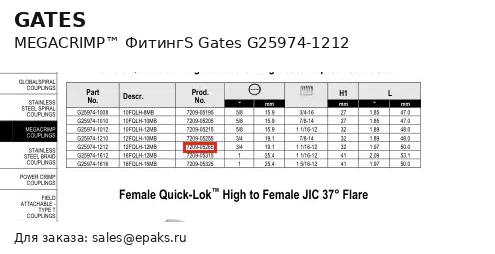 Gates G25974-1212