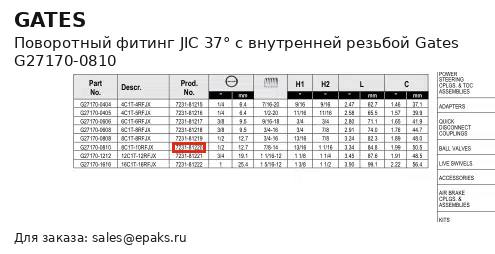 Gates G27170-0810