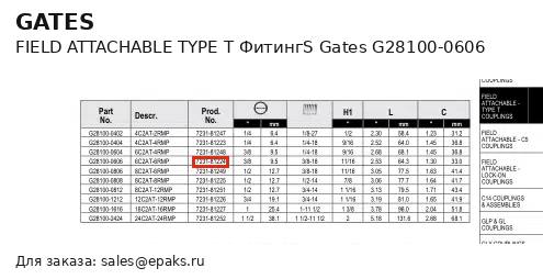 Gates G28100-0606