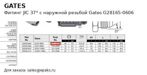 Gates G28165-0606
