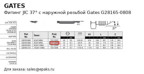 Gates G28165-0808