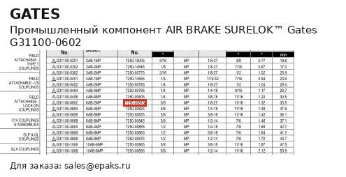 Gates G31100-0602