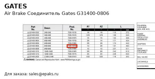 Gates G31400-0806