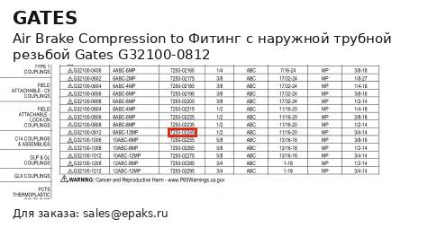 Gates G32100-0812
