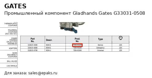 Gates G33031-0508