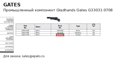 Gates G33031-0708