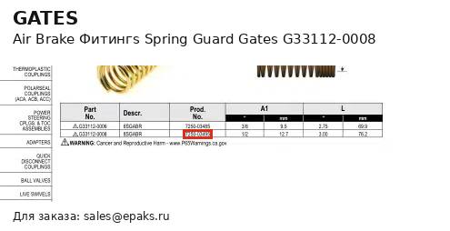 Gates G33112-0008