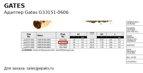 Gates G33151-0606