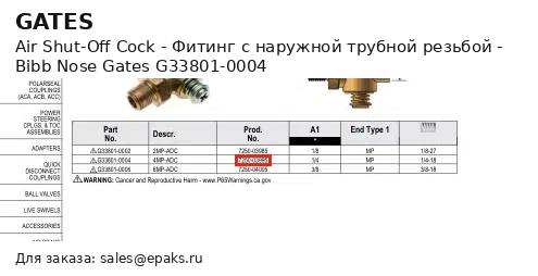 Gates G33801-0004