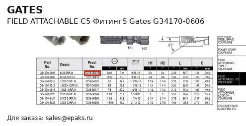 Gates G34170-0606