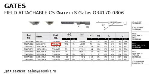 Gates G34170-0806