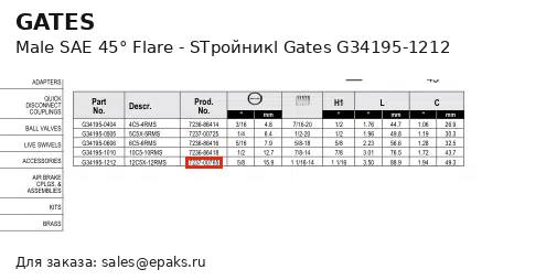Gates G34195-1212