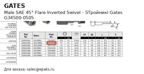 Gates G34500-0505