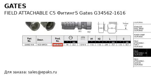 Gates G34562-1616