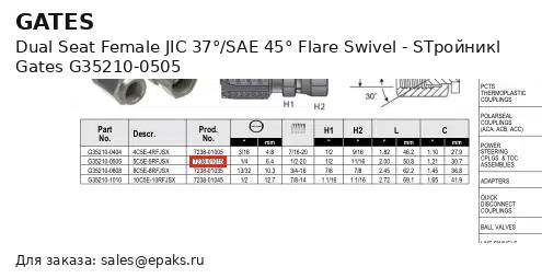 Gates G35210-0505