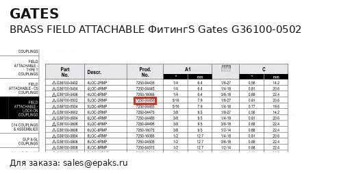 Gates G36100-0502
