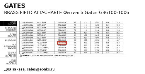 Gates G36100-1006