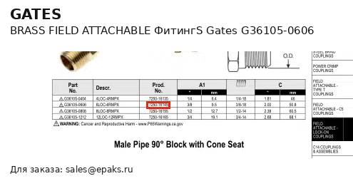 Gates G36105-0606
