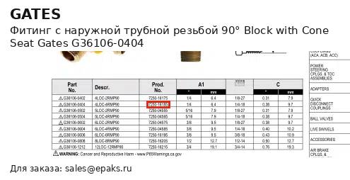 Gates G36106-0404