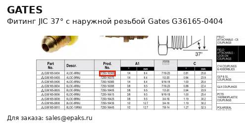Gates G36165-0404