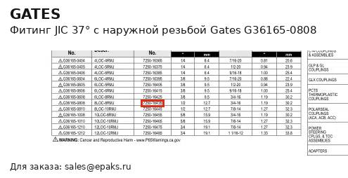 Gates G36165-0808