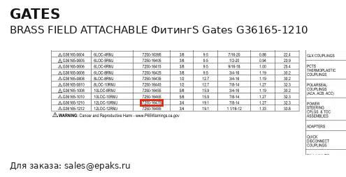 Gates G36165-1210