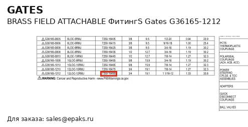 Gates G36165-1212