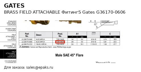 Gates G36170-0606