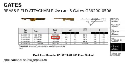 Gates G36200-0506