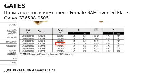 Gates G36508-0505