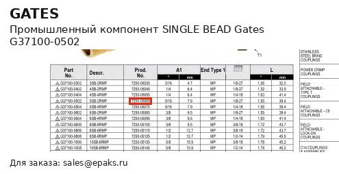 Gates G37100-0502
