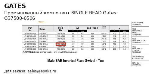 Gates G37500-0506