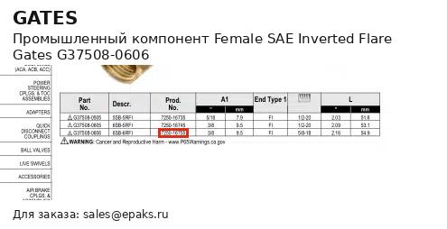 Gates G37508-0606