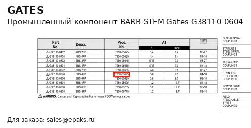 Gates G38110-0604