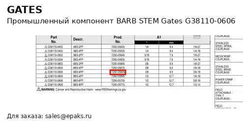 Gates G38110-0606