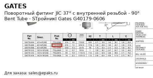 Gates G40179-0606