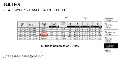 Gates G40205-0808