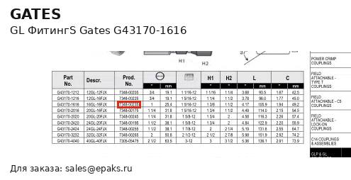 Gates G43170-1616