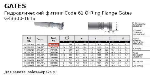 Gates G43300-1616