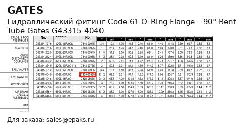 Gates G43315-4040