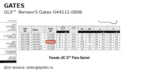 Gates G44111-0806