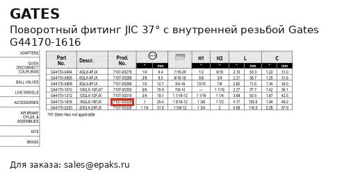 Gates G44170-1616