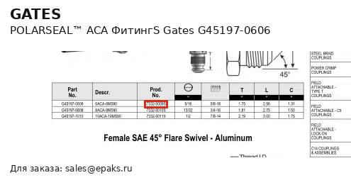 Gates G45197-0606