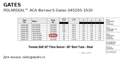 Gates G45205-1010