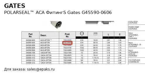 Gates G45590-0606