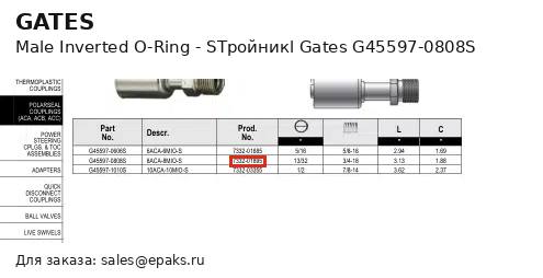 Gates G45597-0808S