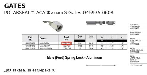 Gates G45935-0608