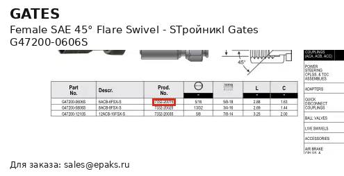 Gates G47200-0606S
