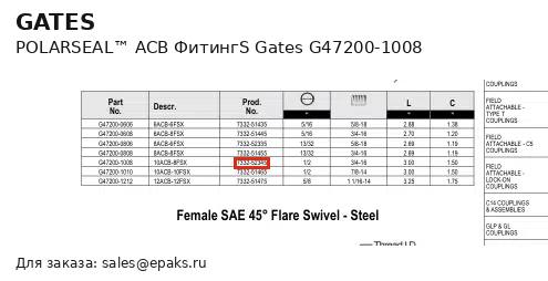 Gates G47200-1008