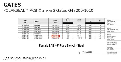 Gates G47200-1010